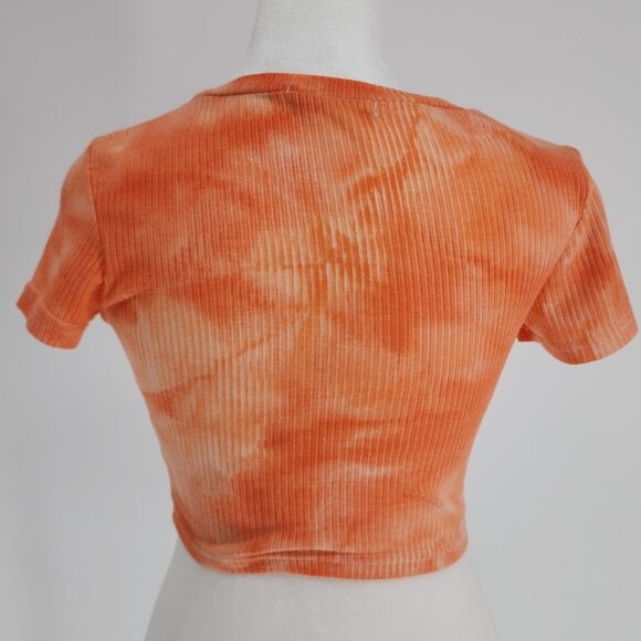 SHEIN Orange Ribbed Crop Top (S) - Picture 3 of 5
